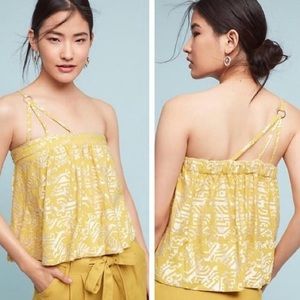 ✨HP✨ Anthropologie Floreat Chartreuse One Shoulder